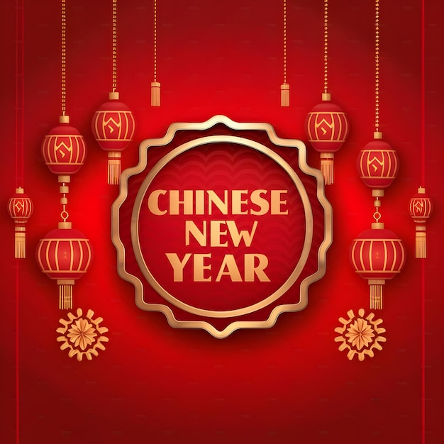 Фото Китайский новый год на фоне праздника с ягненком