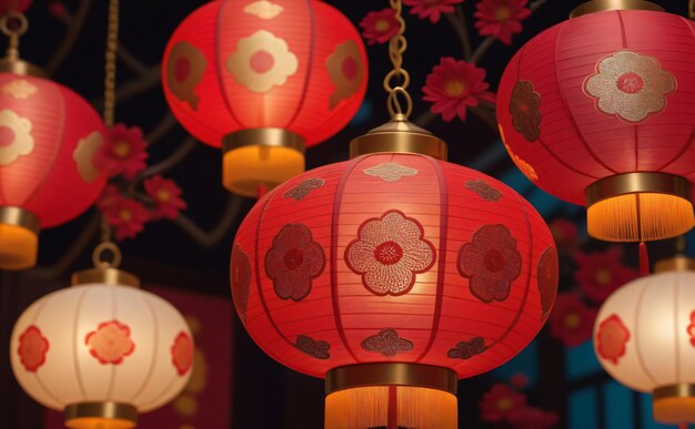 chinese new year lamp background