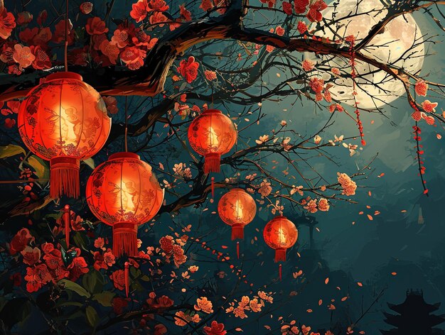 Photo chinese new year lantern in chinatown area chinese alphabet daji dali on lantern meaning profitable