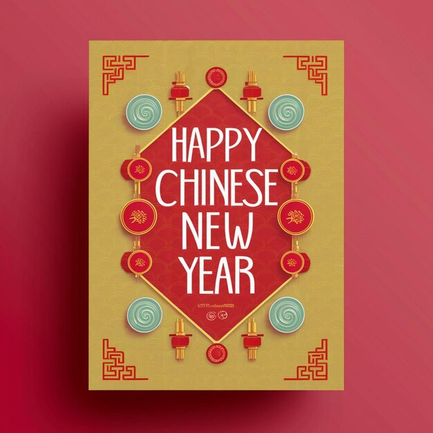 Photo chinese new year poster design