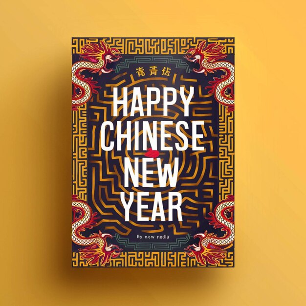 Photo chinese new year poster design