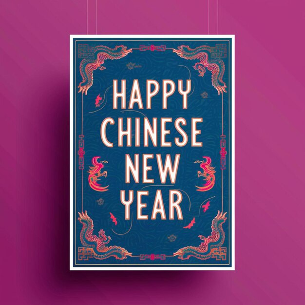 Photo chinese new year poster design