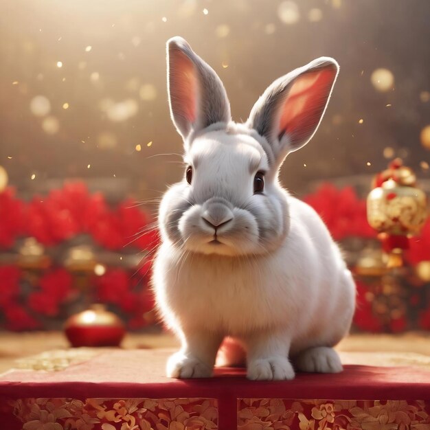 Chinese new year rabbit background