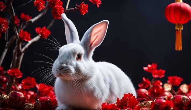 Китайский новогодний кролик Год Кролика Китайский новый год фон