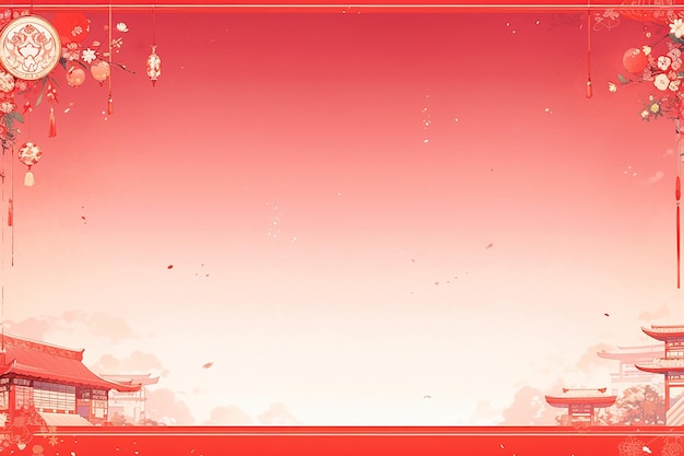 Chinese new year red background illustration