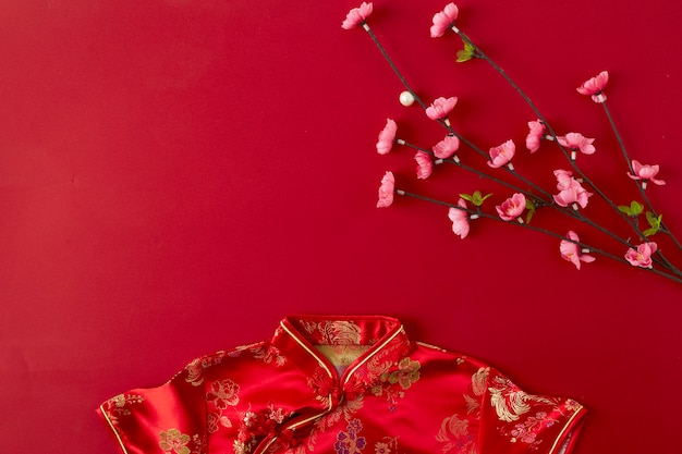 Photo chinese new year red background.