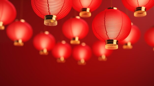 中国新年 赤いランターン