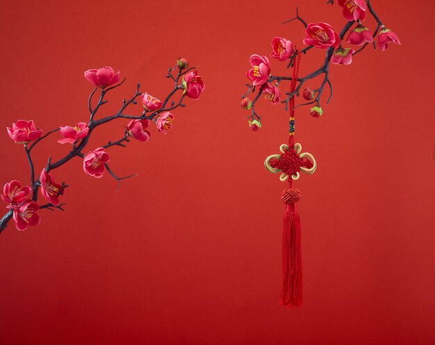 Photo chinese new year's decoration for spring festival