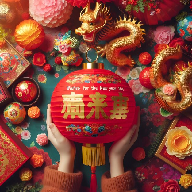 chinese new year themed nail