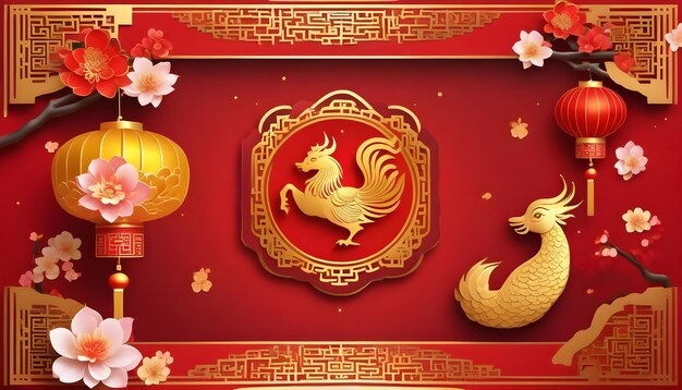 Photo chinese new year wishing cards