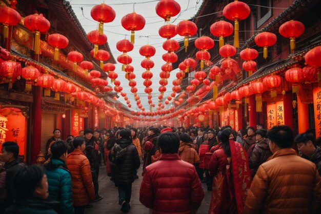 Foto chinese nieuwjaarsfeesten van geluk en zaligheid