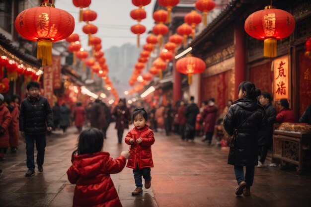 Foto chinese nieuwjaarsfeesten van geluk en zaligheid