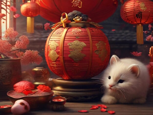 Chinese Nieuwjaarsviering Rode ziel