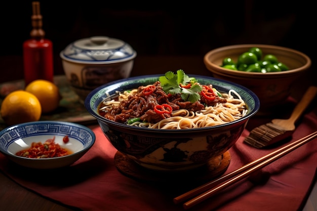 牛肉と野菜の中華麺