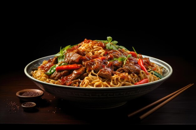 Premium Photo Chinese Noodles With Beef And Vegetables premium-photo-chinese-noodles-with-beef-and-vegetables