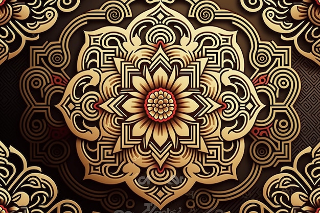 Chinese pattern illustration image Ai generated art