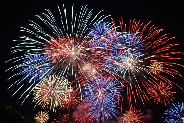 Chinese people cheered during a fireworks display to celebrate the New Year