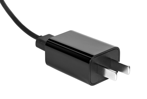 Chinese power plug on white background