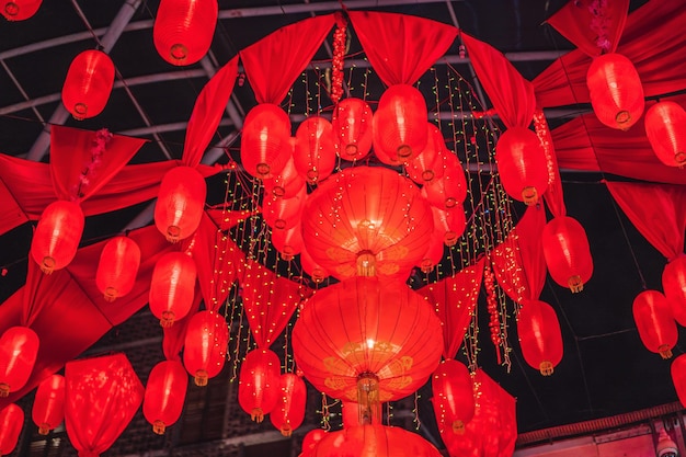 Chinese red lanterns for the chinese new year