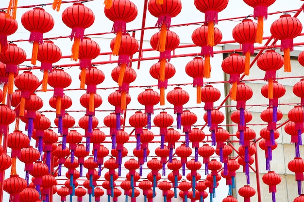 Chinese Red Lanterns decoration, Chinese New Year.