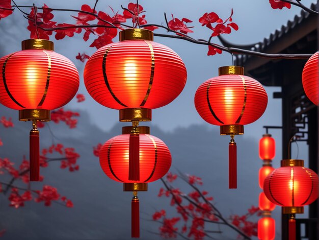 Chinese red lanterns