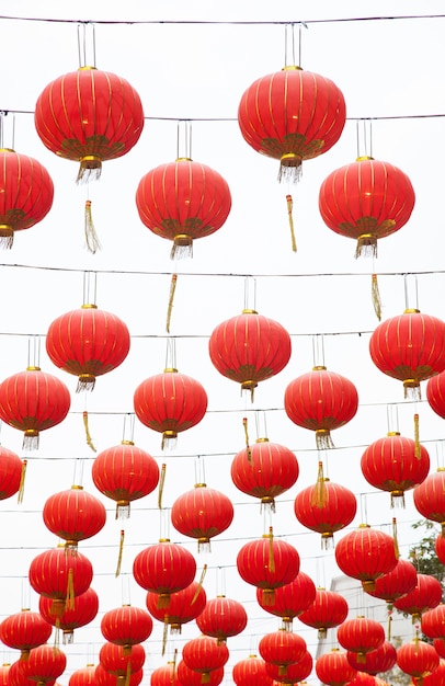 Chinese red lanterns.