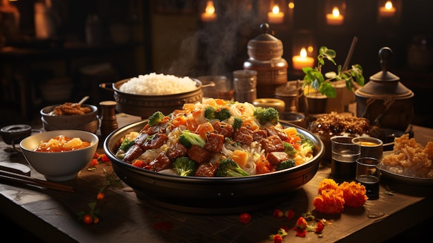 中華レストランの料理の写真