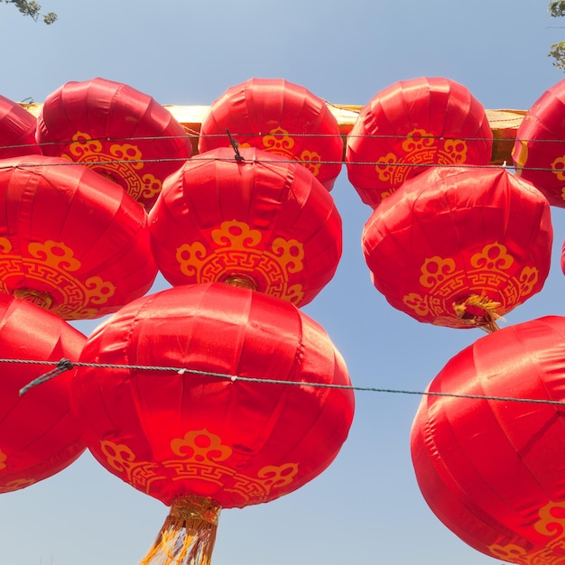 Foto chinese rode lantaarns