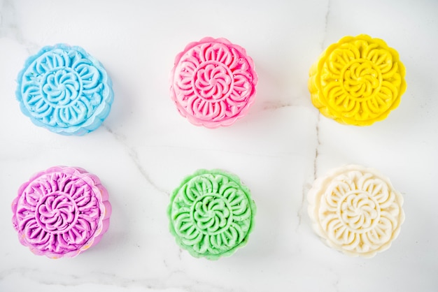 Chinese snowskin mooncakes