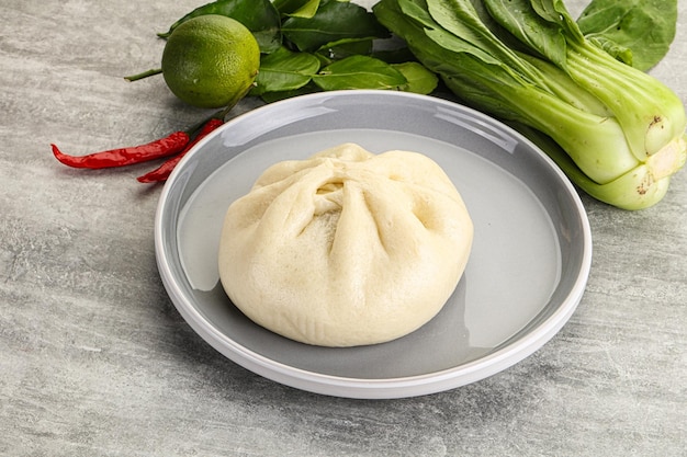 Chinese steamed bun Dim sum with meat