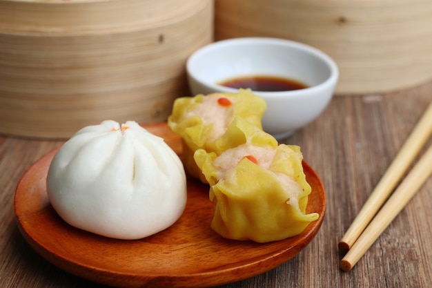 Photo chinese steamed dumplings and buns