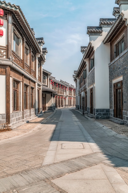 Chinese style buildings and streets