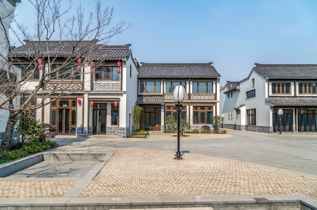 Chinese style buildings and streets