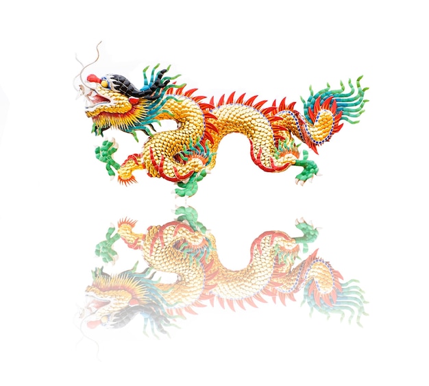 Photo chinese style dragon statue