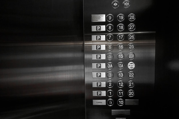 Chinese style elevator control panel without 14th floor button