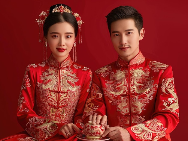 中国風の結婚式の写真