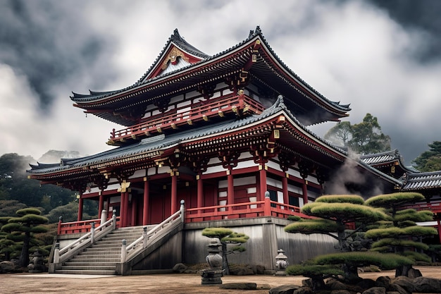 写真 中国寺院の眺め