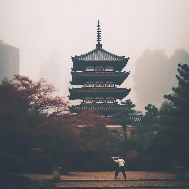 Chinese temple view