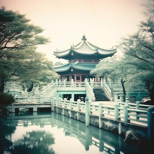 Chinese temple view