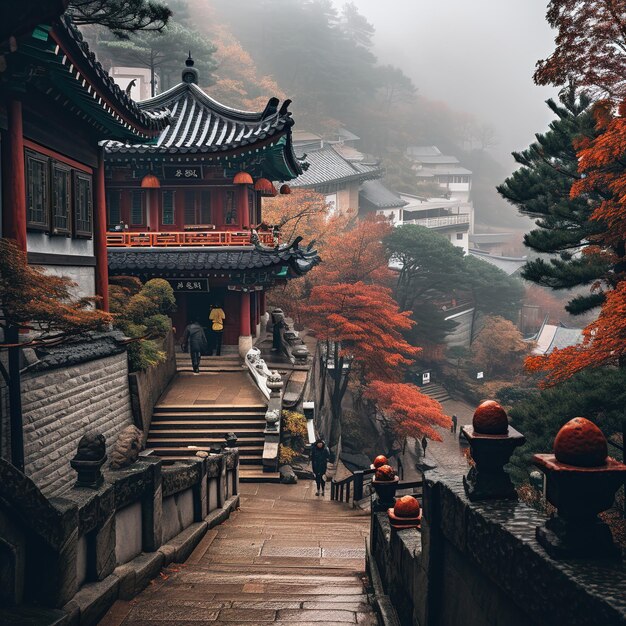 Chinese temple view