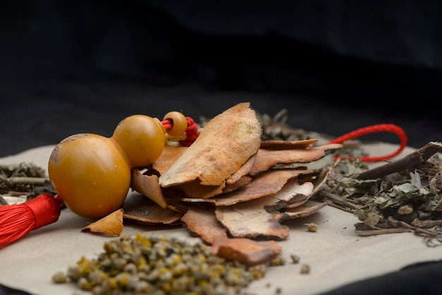 Chinese traditional Chinese medicine still life combination