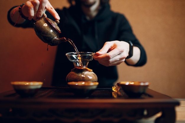 Chinese traditional puerh tea ceremony Shepherd chahay and gaiwan