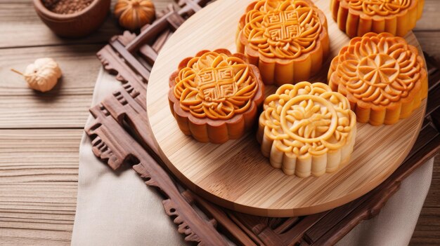 Chinese traditionele gerechten Mooncakes voor MidAutumn Festival