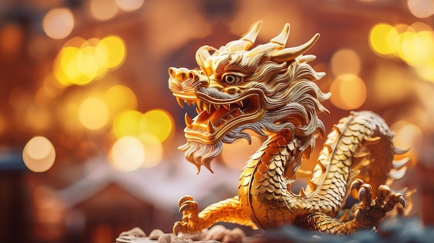 Chinese vakantieachtergrond met draak