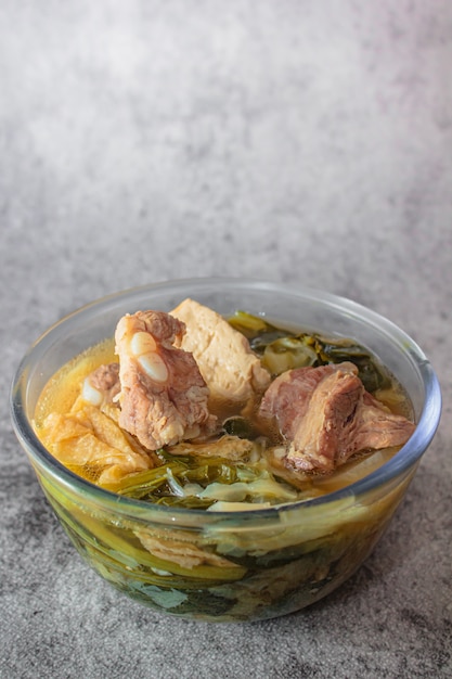 Photo chinese vegetable stew, mixture of vegetables and pork.