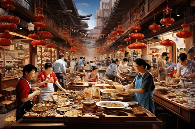 Chinese voedselmarkt