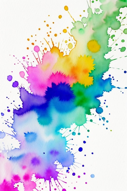 Photo chinese watercolor ink style colorful creative abstract art wallpaper background splash ink