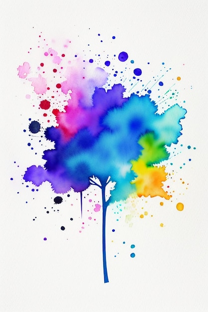 Chinese watercolor ink style colorful creative abstract art wallpaper background splash ink