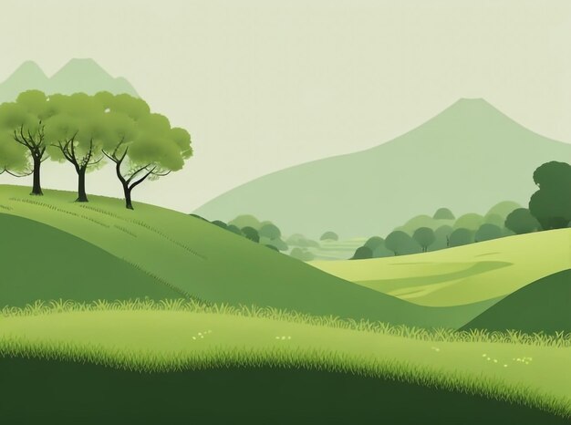 Chinese wind green spring landscape background