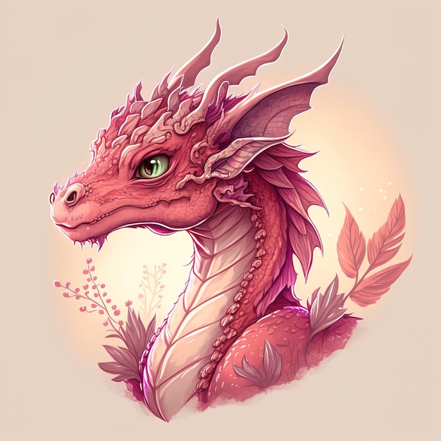 Chinese zodiac dragon Celebration of chinese new year Digital illustration AI